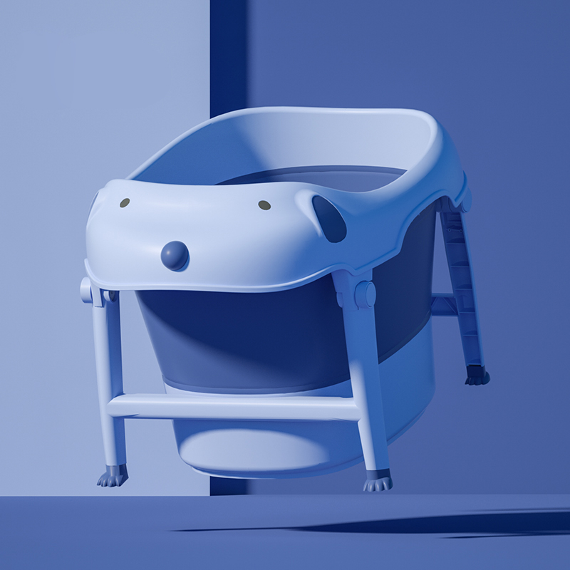 Cadita Pliabila Little Mom Dog Blue, Anti-alunecare