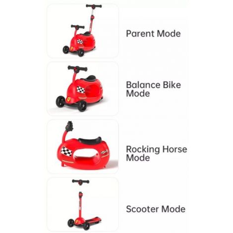 Trotineta Ferrari 4-in-1 Mesuca | Multifuncțională Pliabilă - imagine 6