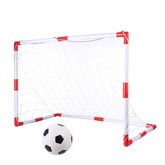 Set Fotbal 2 in 1 King Sport Rosu/Alb, Poarta Transformabila