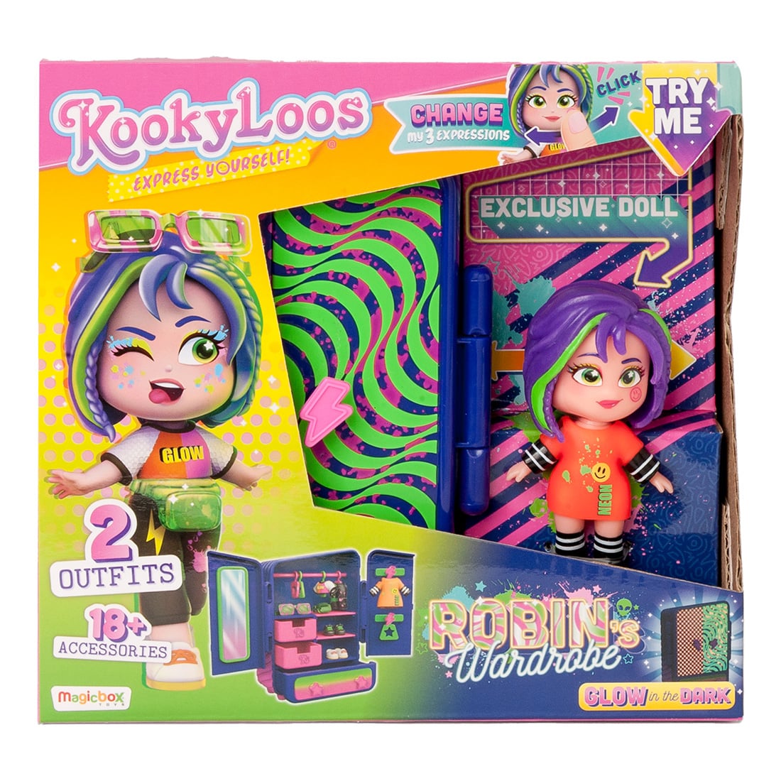 Kookyloos Dressingul lui Robin Papusa cu Tinute Fosforescente