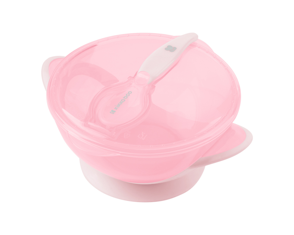 Set castron KikkaBoo Feedy cu ventuza Pink - imagine 6