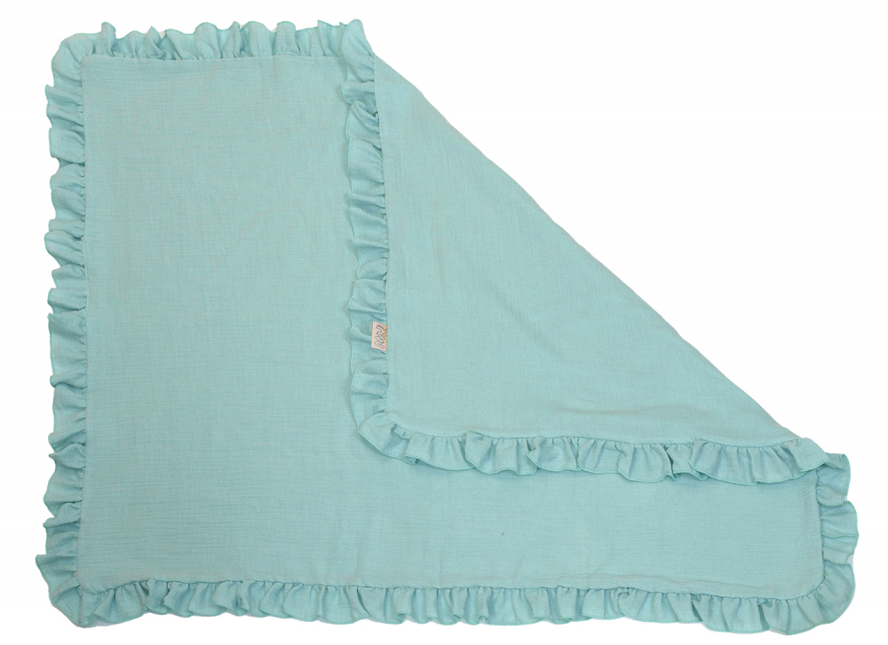 Paturica Muselina Amy 110x85cm Mint - Bumbac Premium - imagine 4