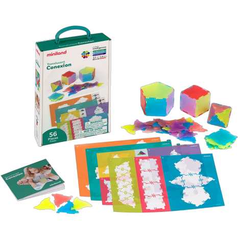 Joc Educatic Conexion 56 Piese Translucide Miniland