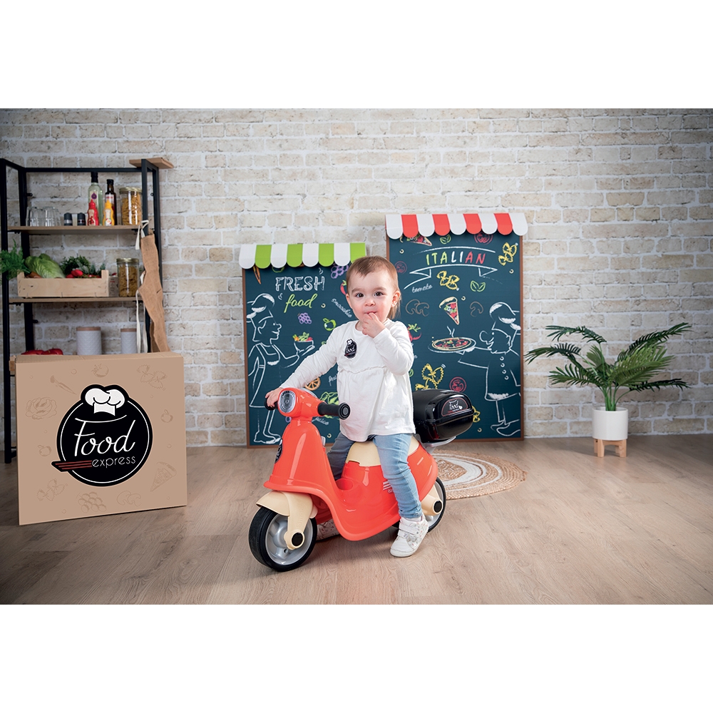 Scuter Smoby Food Express Roșu, Fără Pedale - imagine 3