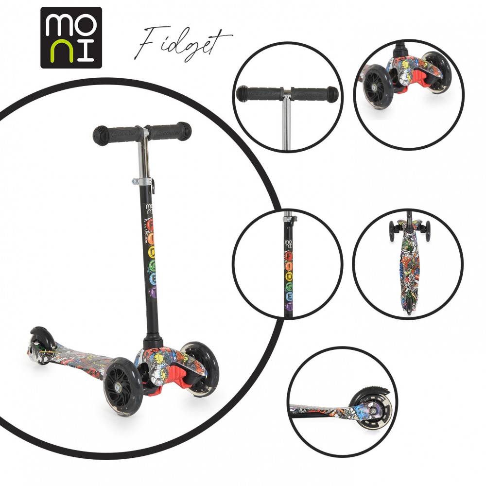 Trotineta Moni Black cu LED, 3-40kg - imagine 10