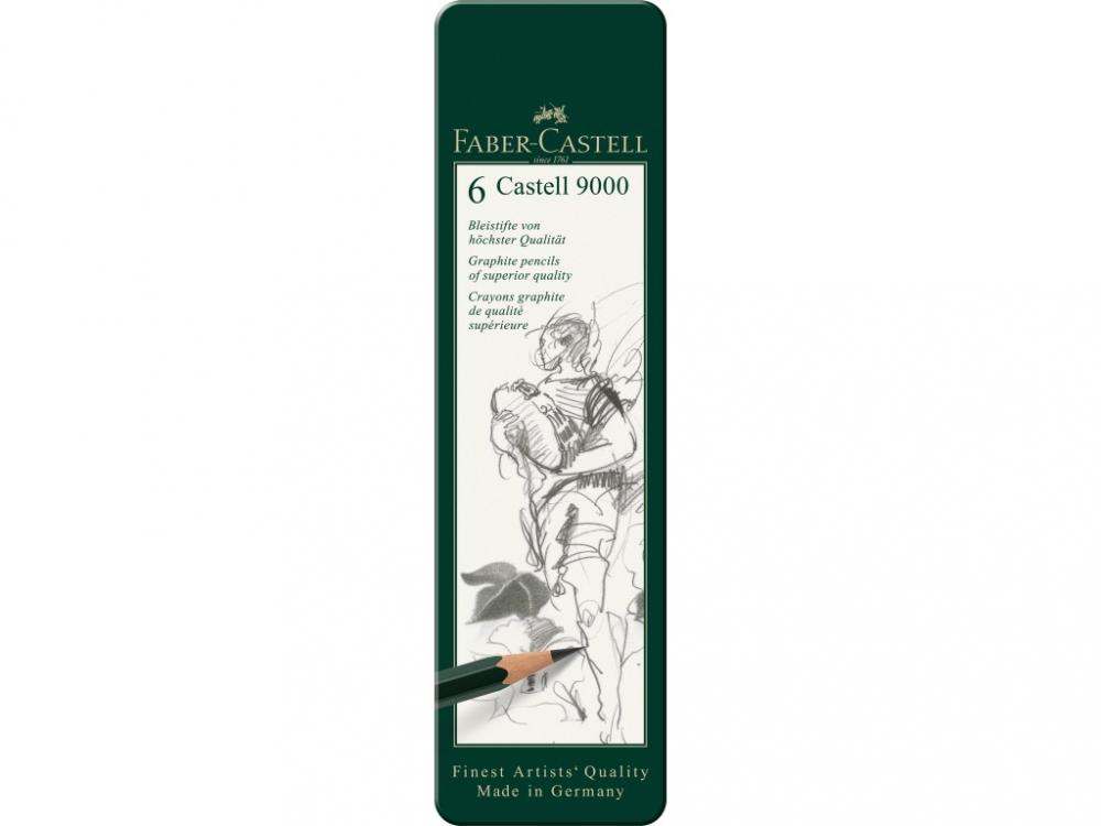 Set 6 Creioane Faber-Castell Castell 9000, Hexagonal