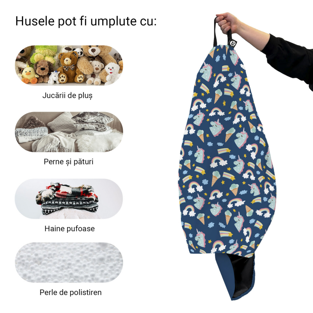 Husă Puf Para XL Unicorns Updeco