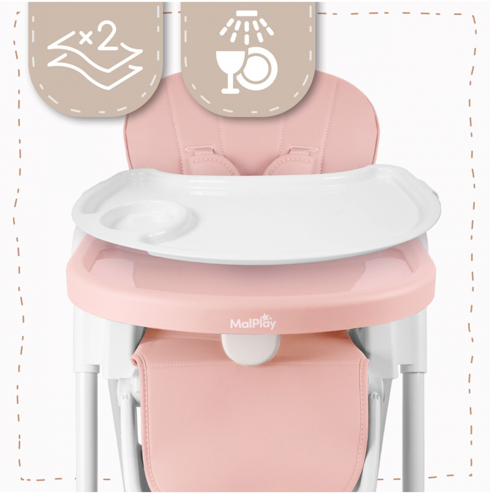Scaun de Masa Malplay Deli Pink - Reglabil & Sigur