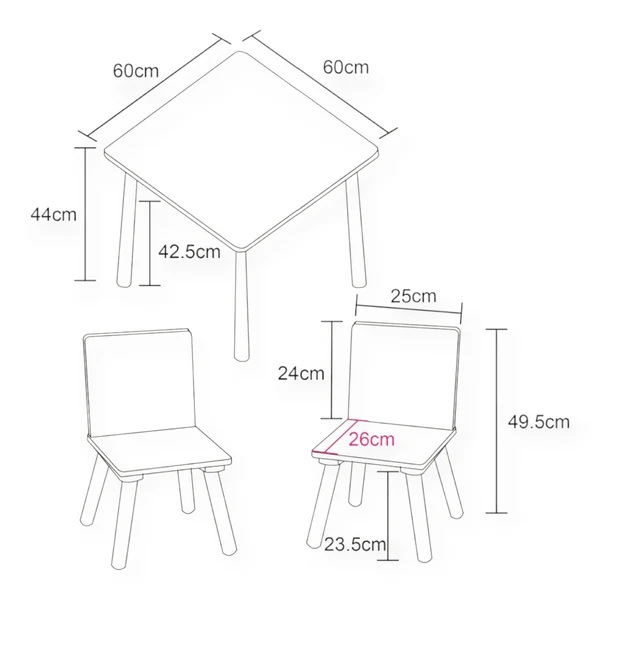 Set Masa+Scaune Dinosaur Ginger Home Copii - imagine 8