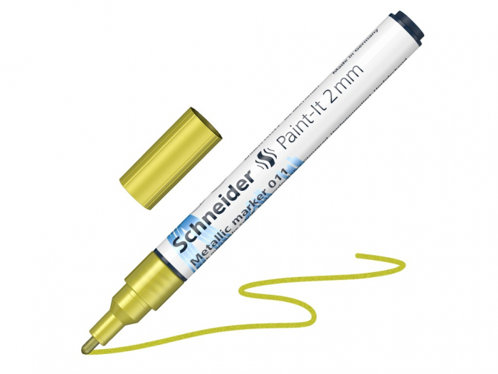 Marker Schneider Paint-It 011, Galben Metalic