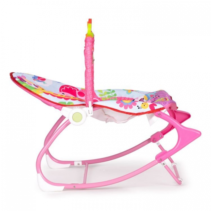 Balansoar cu vibrații 2in1 Ecotoys, Roz - imagine 4