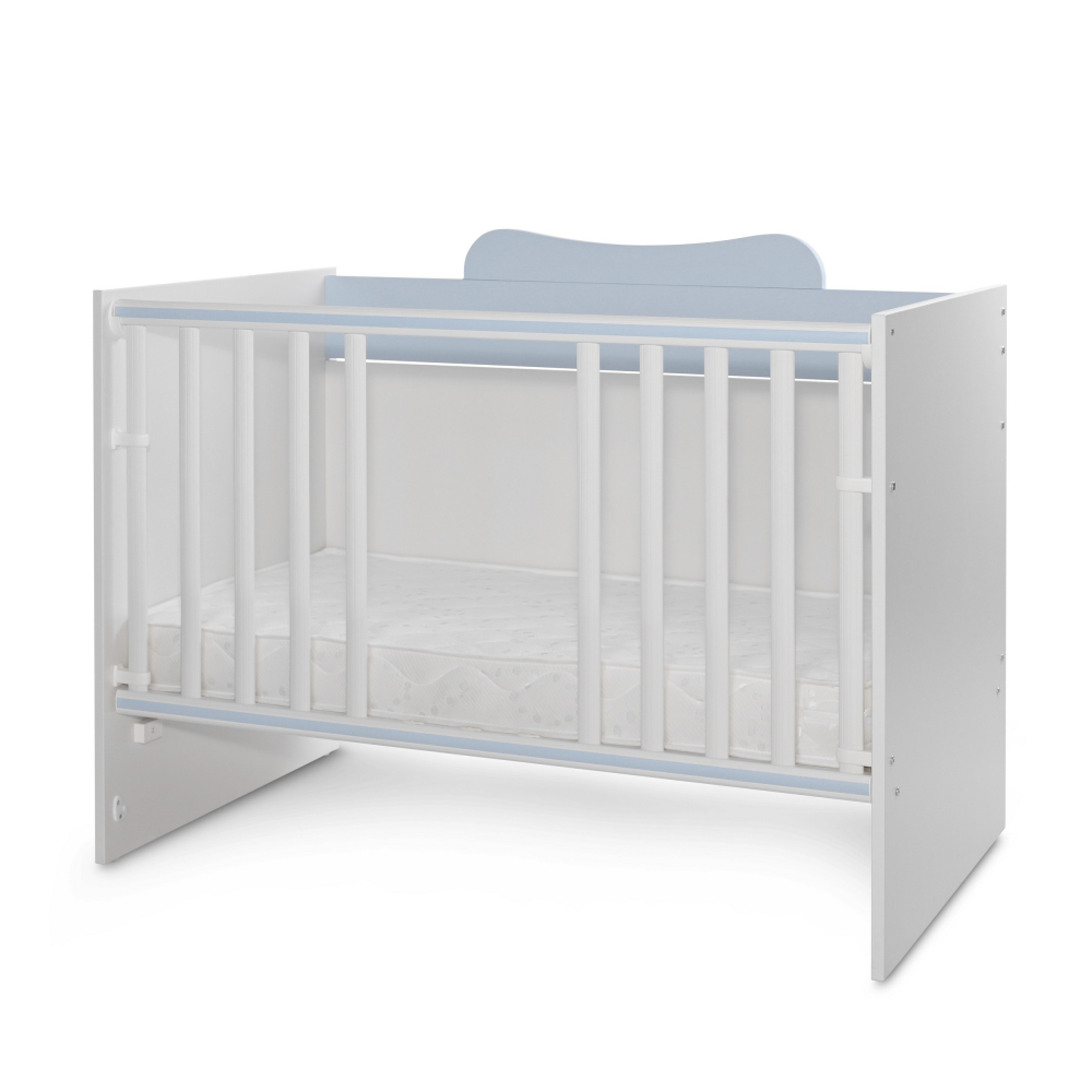 Patut Modular Lorelli, 5 Configuratii, Multi White Baby Blue - imagine 7