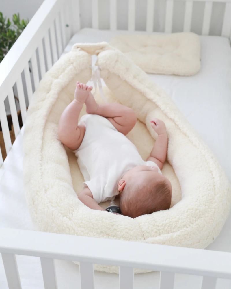 Suport Dormit Babynest Premium Crem Teddy Babysteps - imagine 5