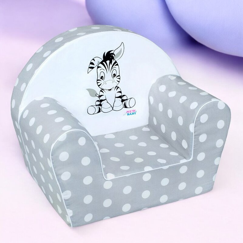 Fotoliu New Baby Spumă Bumbac Zebra Grey