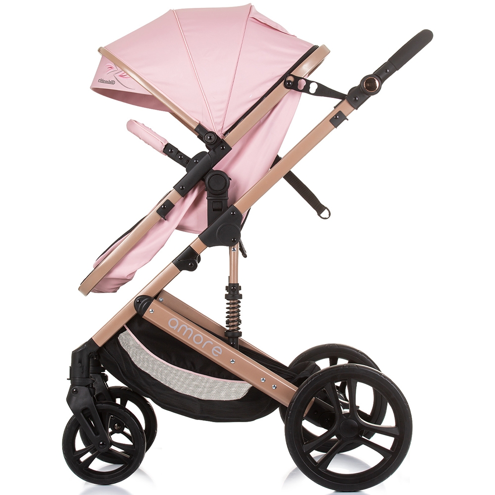 Carucior Chipolino Amore 2in1 Flamingo, Landou + Scaun - imagine 3