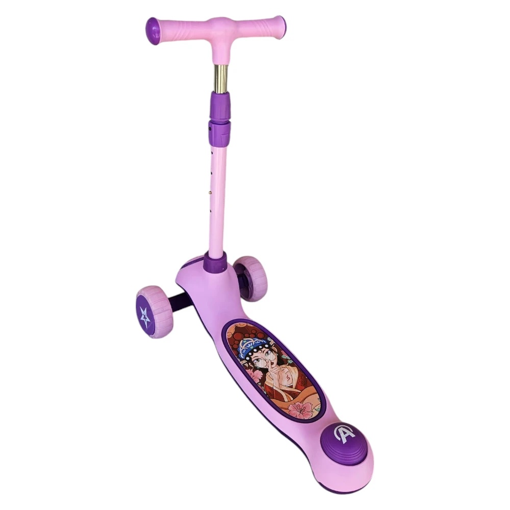 Novokids Scooter Roz Pliabil cu Roti Luminoase - imagine 2