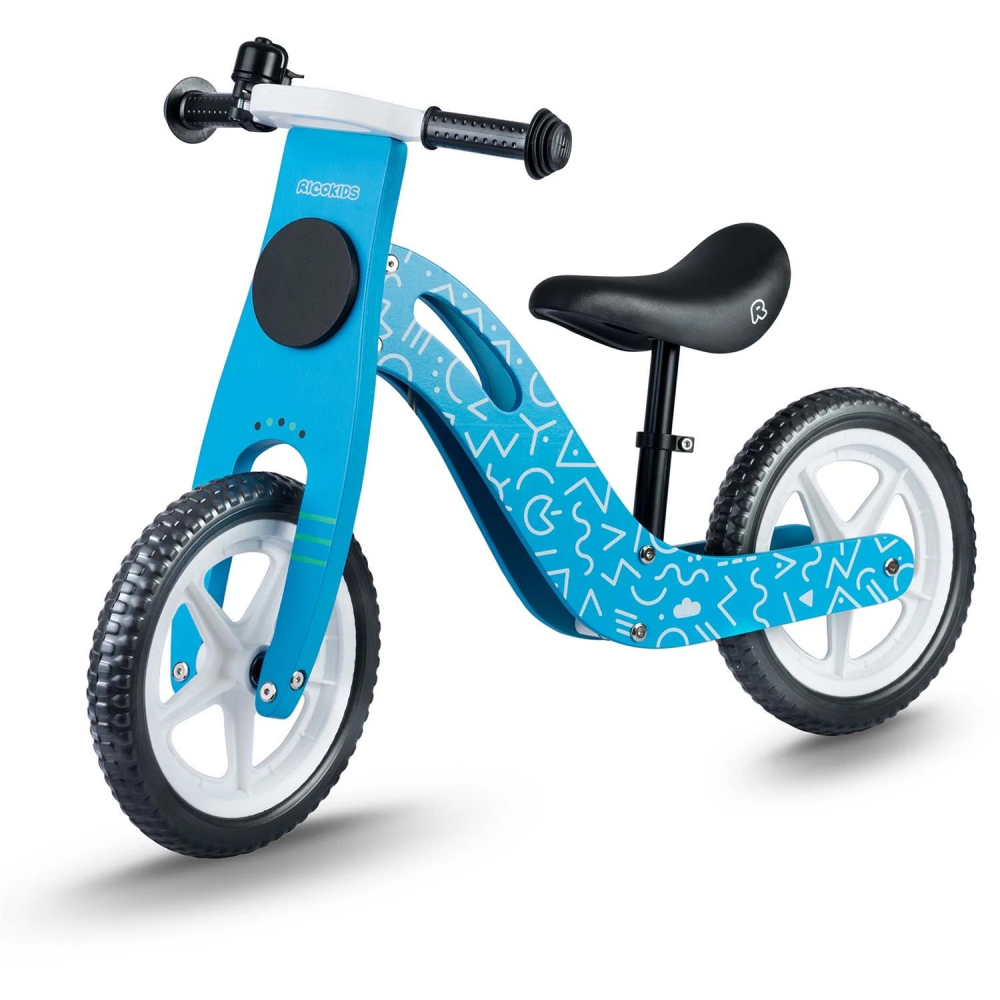 Bicicleta Ricokids Albastru 12 inch Fara Pedale - imagine 11