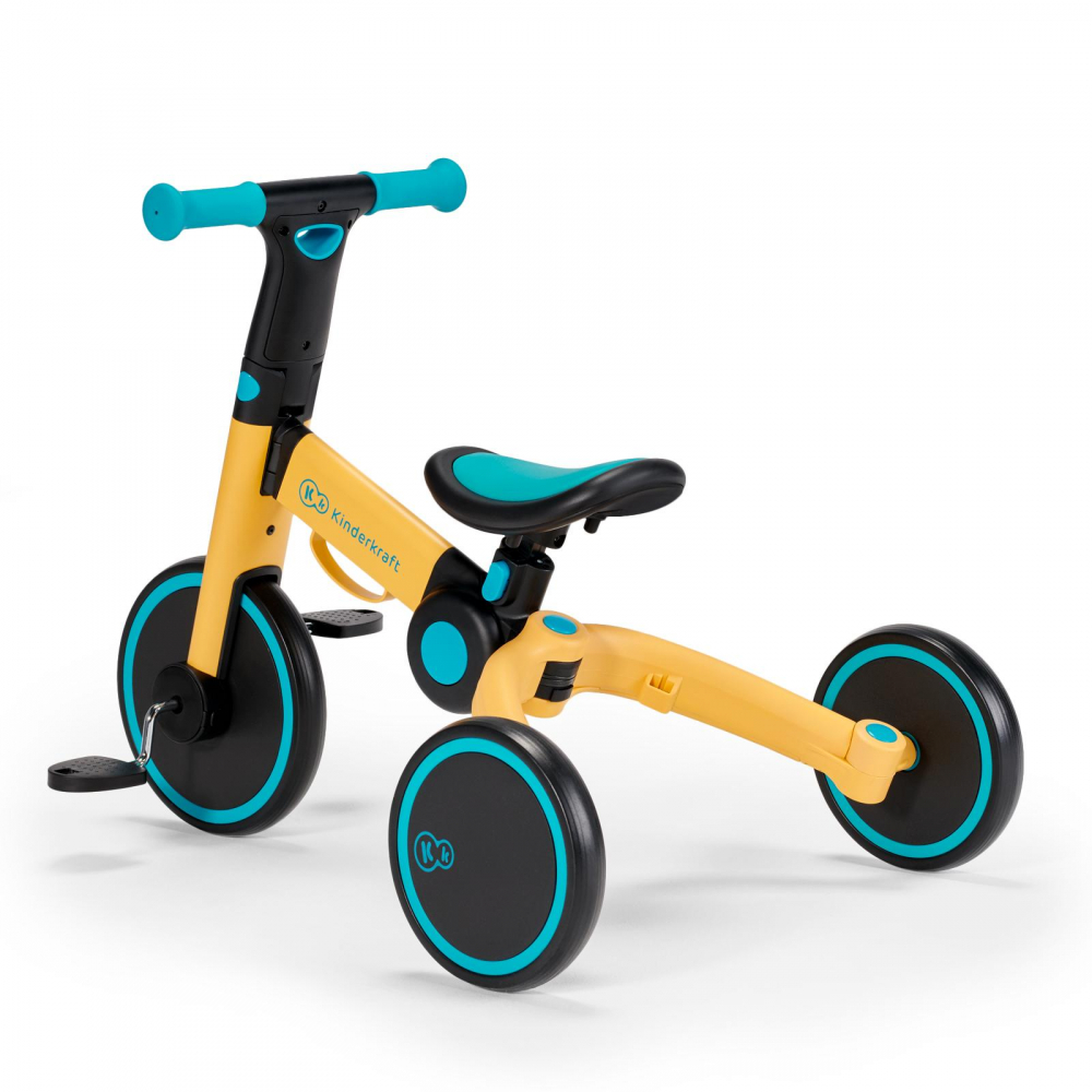 Tricicleta Kinderkraft 4trike Yellow Transformabilă - imagine 3