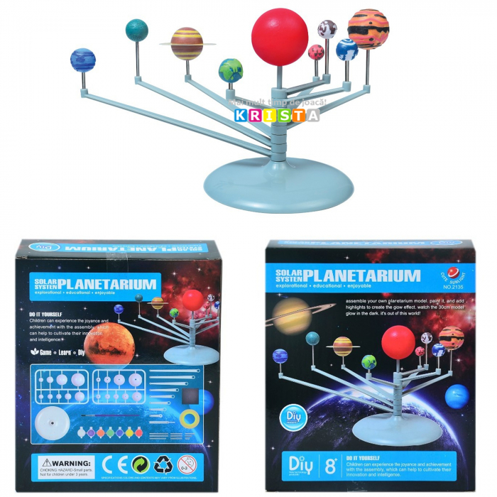 Sistemul Solar 3D Krista - Kit Planetarium DIY de Pictat