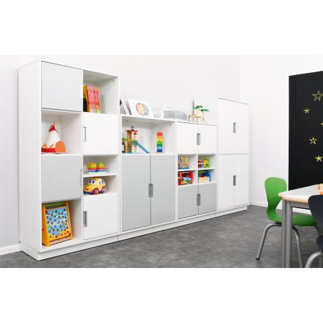 Dulap Quadro XL Moje Bambino, Alb, 8 Compartimente - imagine 7