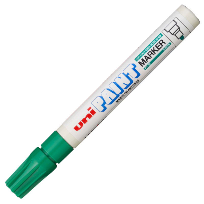 Marker Uni-ball cu vopsea ulei, verde