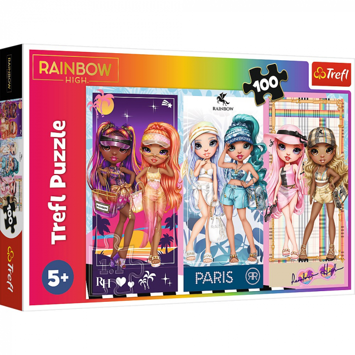 Puzzle Trefl Rainbow High, 100 piese, educativ