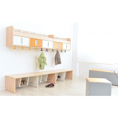 Raft Vestiar Quadro 4 Moje Bambino, Arțar/Alb - imagine 3