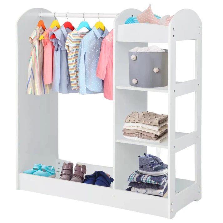Stand Haine Copii Ginger Home cu Oglindă și Rafturi - imagine 8