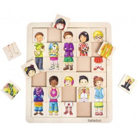 Puzzle Copiii Lumii Beleduc Educativ Lemn - imagine 2