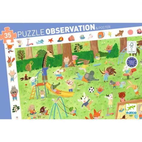Puzzle Djeco Gradina Prietenilor - Joc Observatie - imagine 4