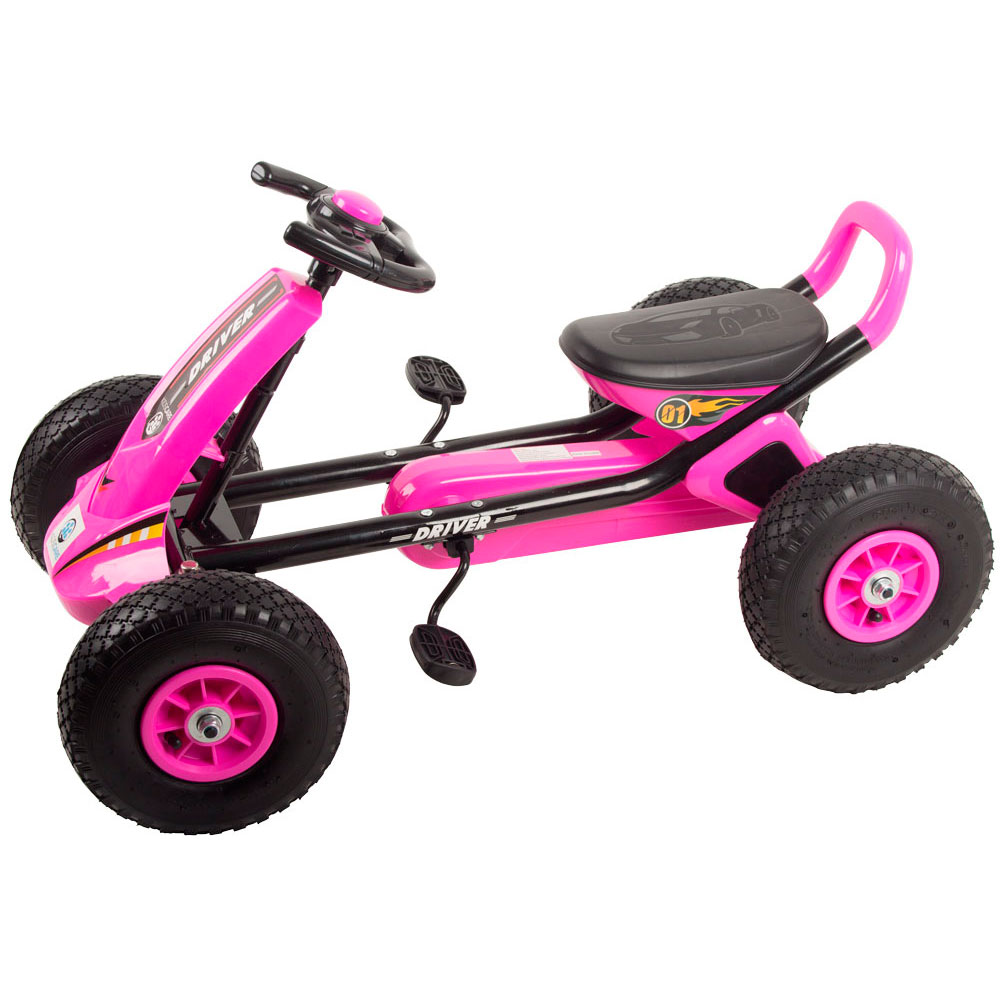 Kart Pedale Kidscare Roz | Aventură Sigură - imagine 2