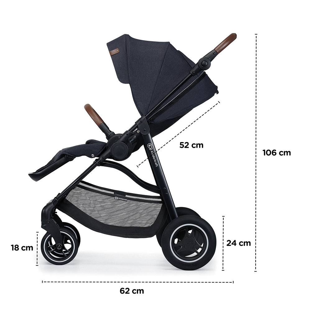 Carucior Kinderkraft All Road 3-in-1 Imperial Blue - imagine 10