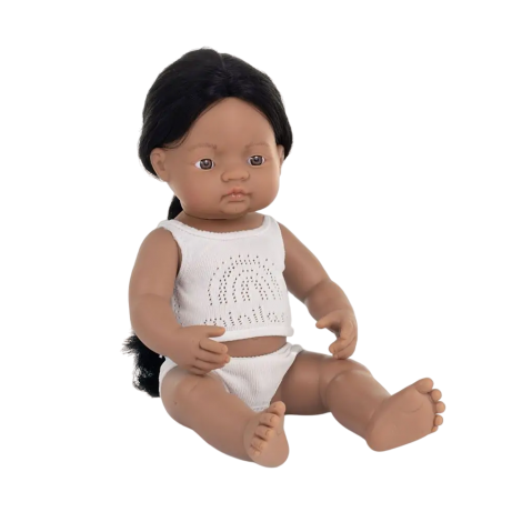 Papușă Miniland 38cm Nativ American | Jucărie Educativă