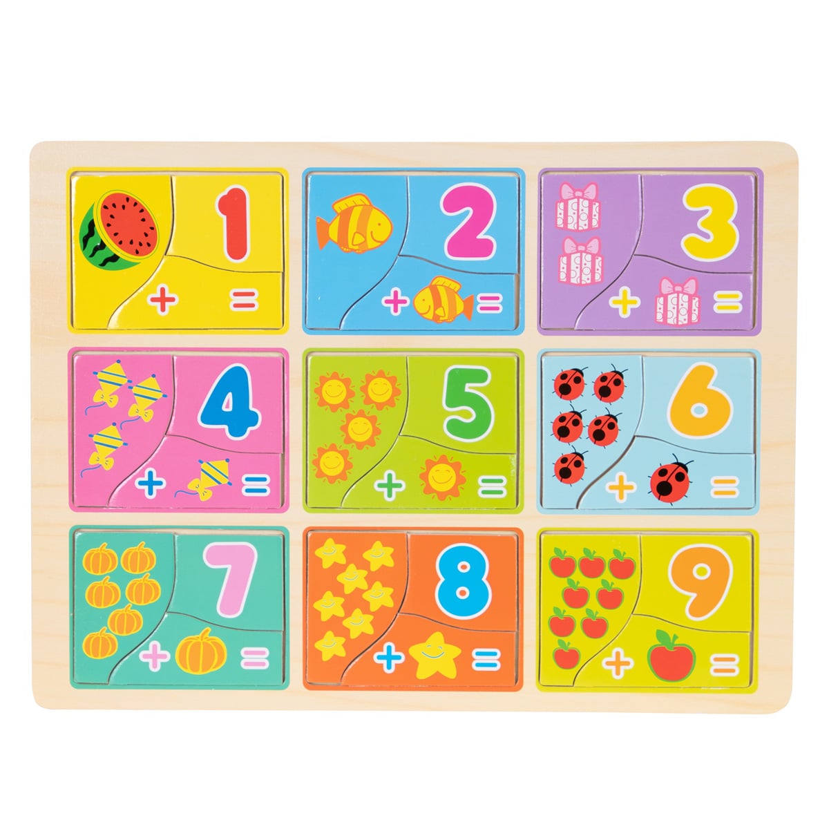 Puzzle Lemn Matematica Sunman, 27 Piese