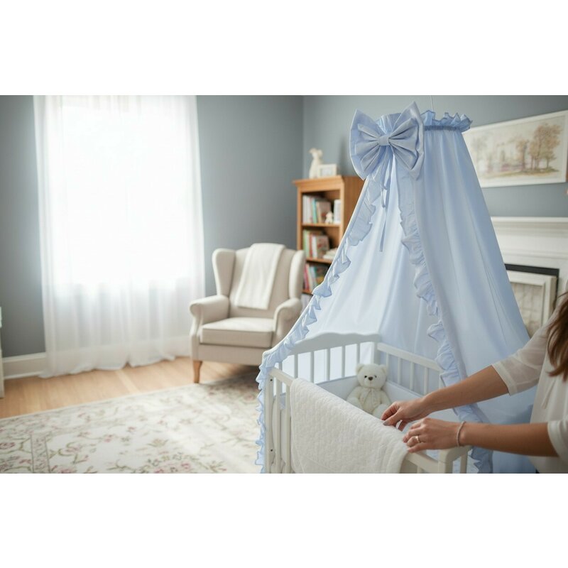 Baldachin Miminu Royal Blue - Eleganță și Protecție - imagine 2