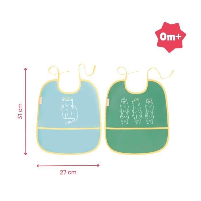 Set 2 Bavetici Badabulle cu Animalute