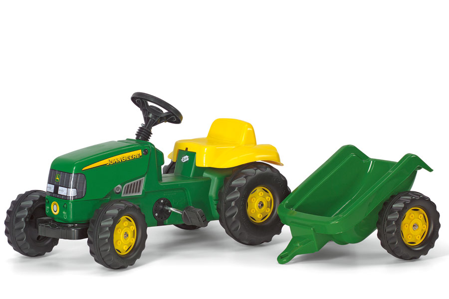 Tractor Pedale Rolly Kid John Deere cu Remorca