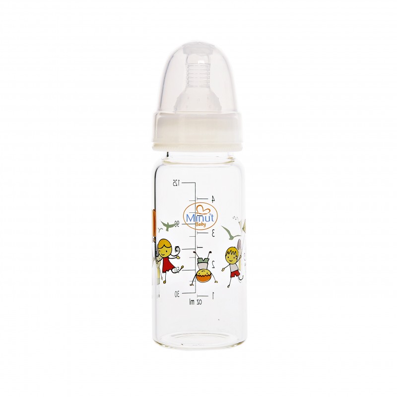 Biberon Sticlă Minut Baby 125 ml, Borosilicat - imagine 4
