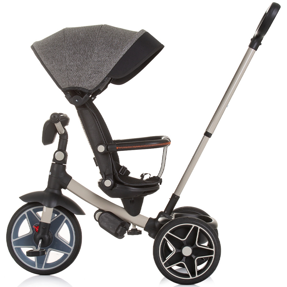 Tricicleta Chipolino Derby Granite, Copertină și Scaun Reversibil - imagine 4