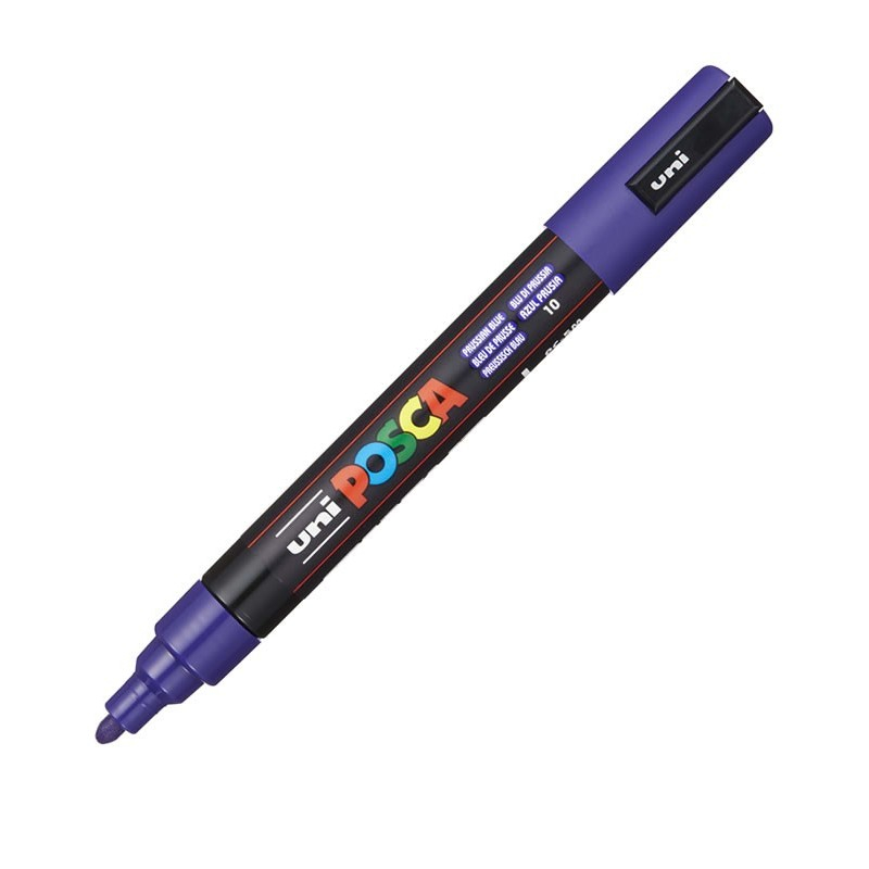 Marker Posca PC-5M, Albastru Prusia, Vârf Mediu