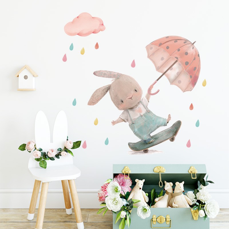 Sticker Decorativ Iepuras Skateboard Sipo - imagine 3
