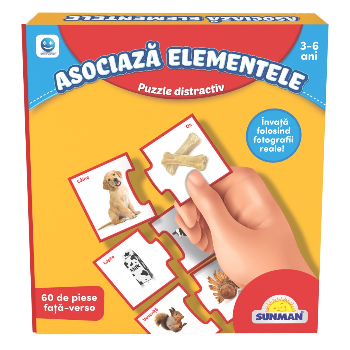 Puzzle Asociere 60 piese Smile Games