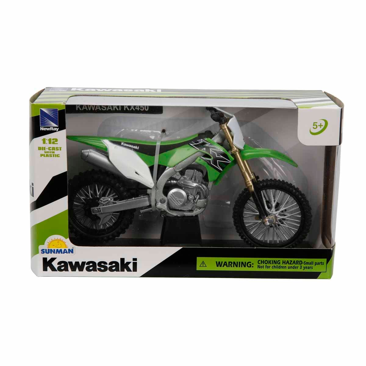 Motocicleta Kawasaki KX450F 2019 New Ray, 1:12