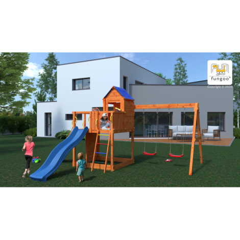 Fungoo Treehouse 7in1 - Loc de Joaca Lemn - imagine 4
