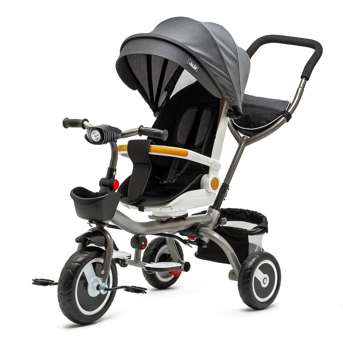 Tricicleta Juju Bliss Ride Gri, 3-in-1, 3-6 Ani