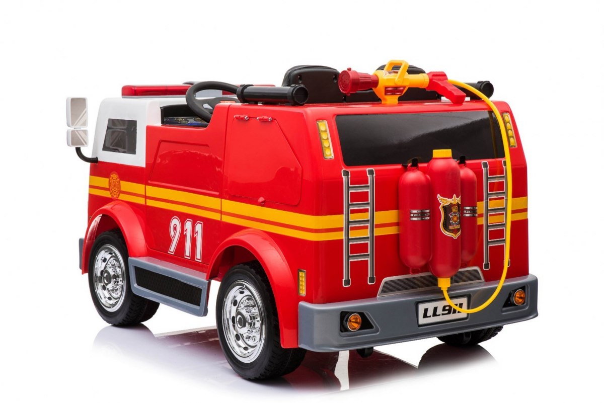 Masinuta Electrica Pompieri 2 Locuri Rosu 911 - imagine 4