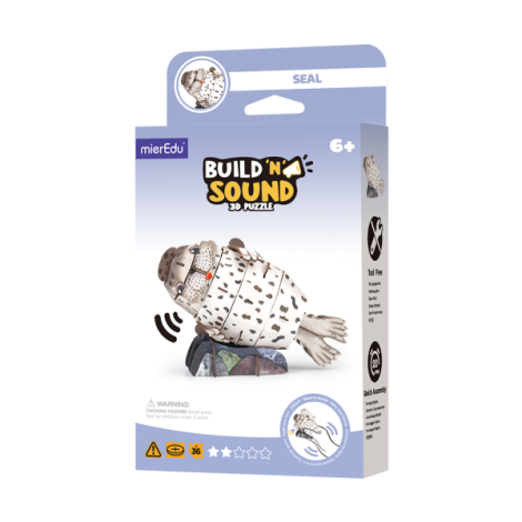 Mieredu Puzzle 3D Foca cu Sunete Reale - imagine 2
