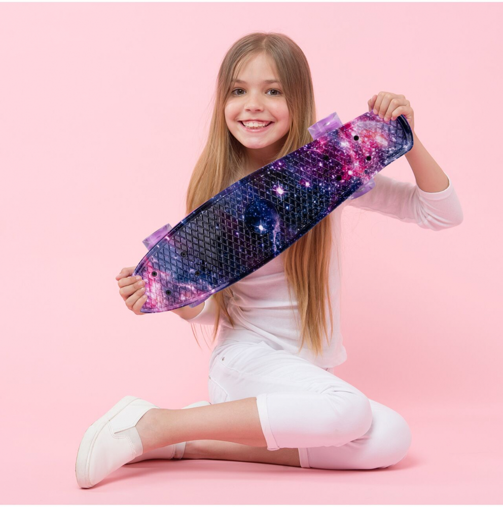 Skateboard LED Malplay 56x15cm Space Colors - imagine 7