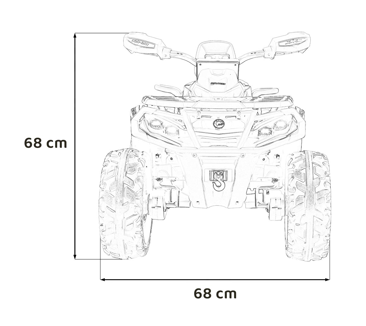 ATV Electric Can-Am 2 Locuri 12V cu Telecomanda - imagine 10