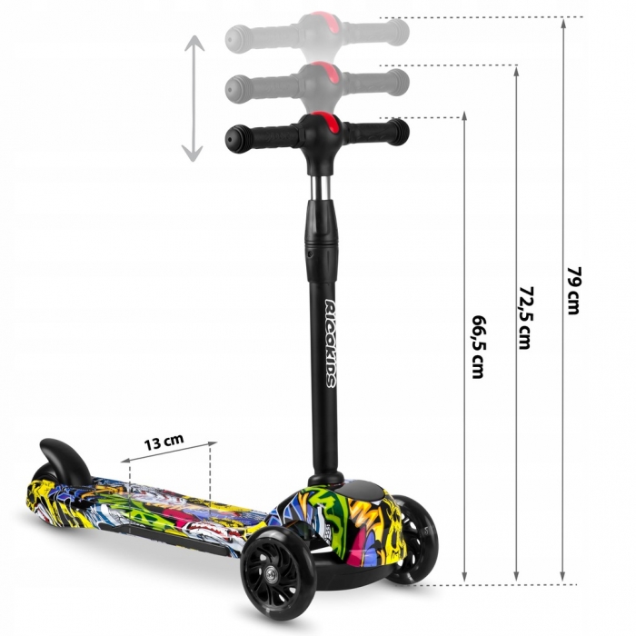 Trotineta Ricokids Piko LED cu ghidon reglabil - imagine 5